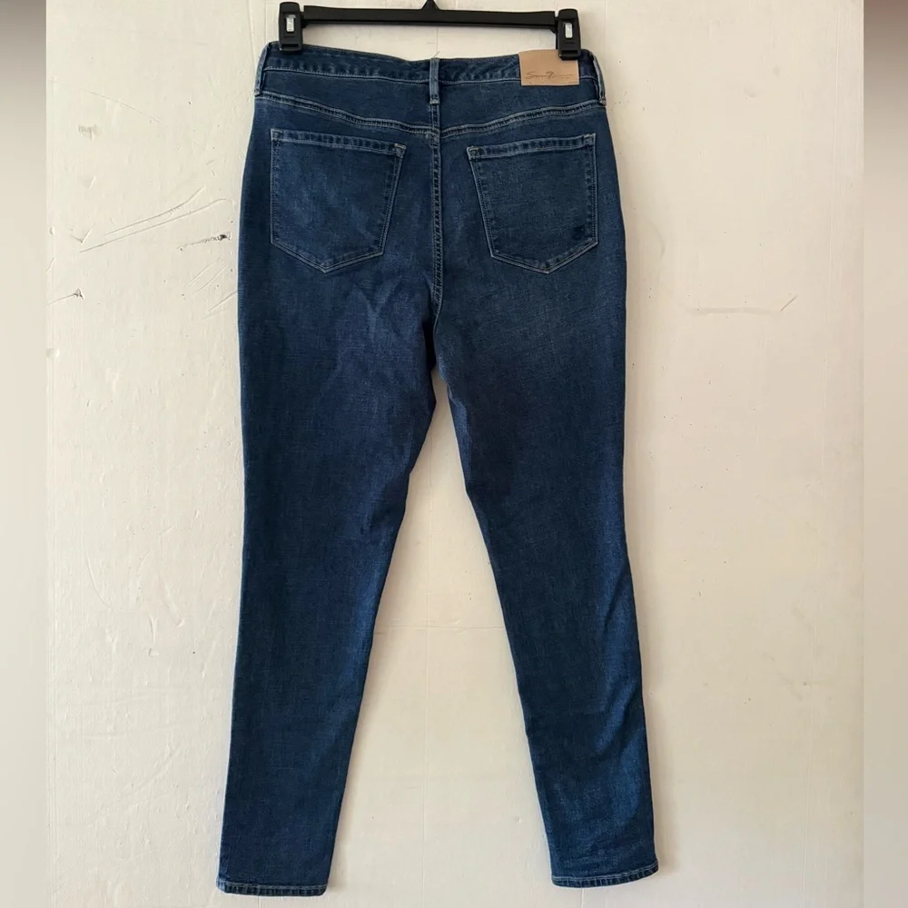 Seven7 Skinny High Rise Ankle Jeans St. James Wash Size 10